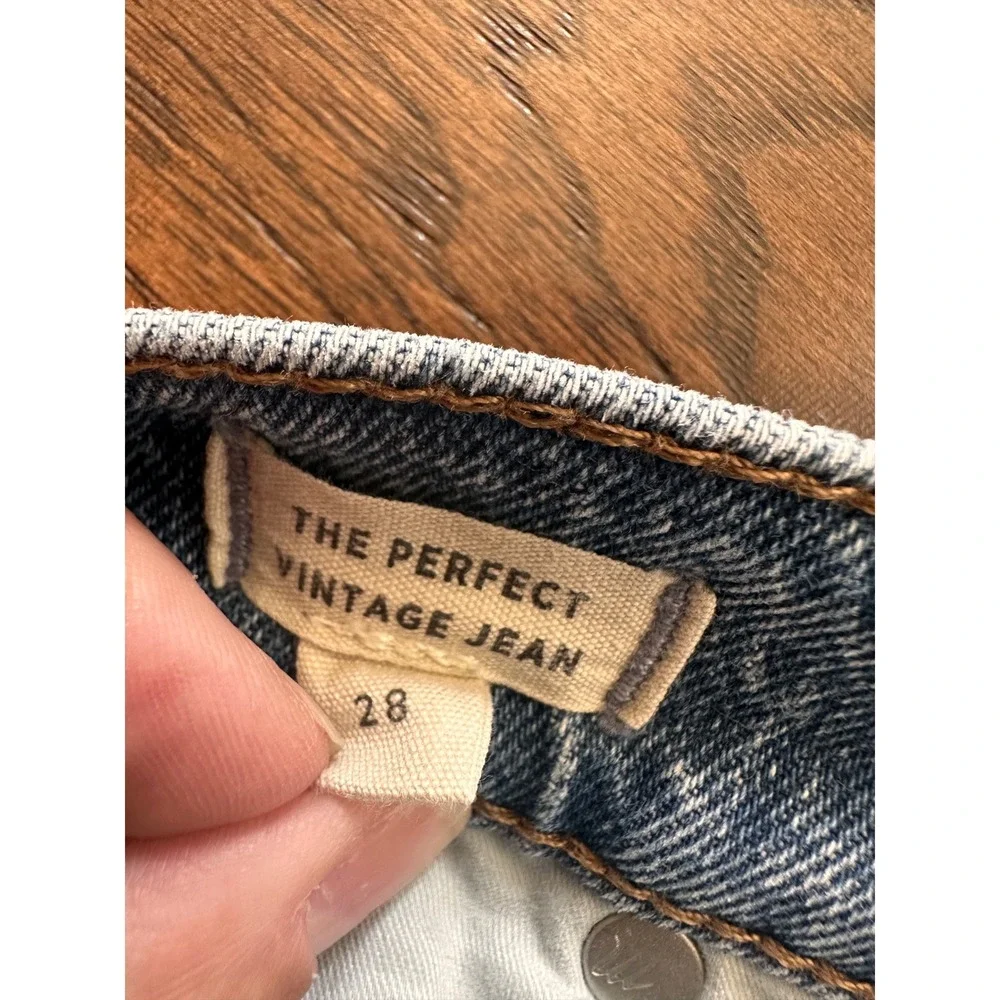 Madewell The Perfect Vintage Jean Light Wash High Rise Tapered Denim Size 28